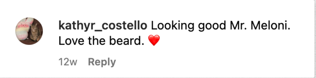 A fan comments on Christopher Meloni's new look | Source: Instagram.com/chris_meloni/