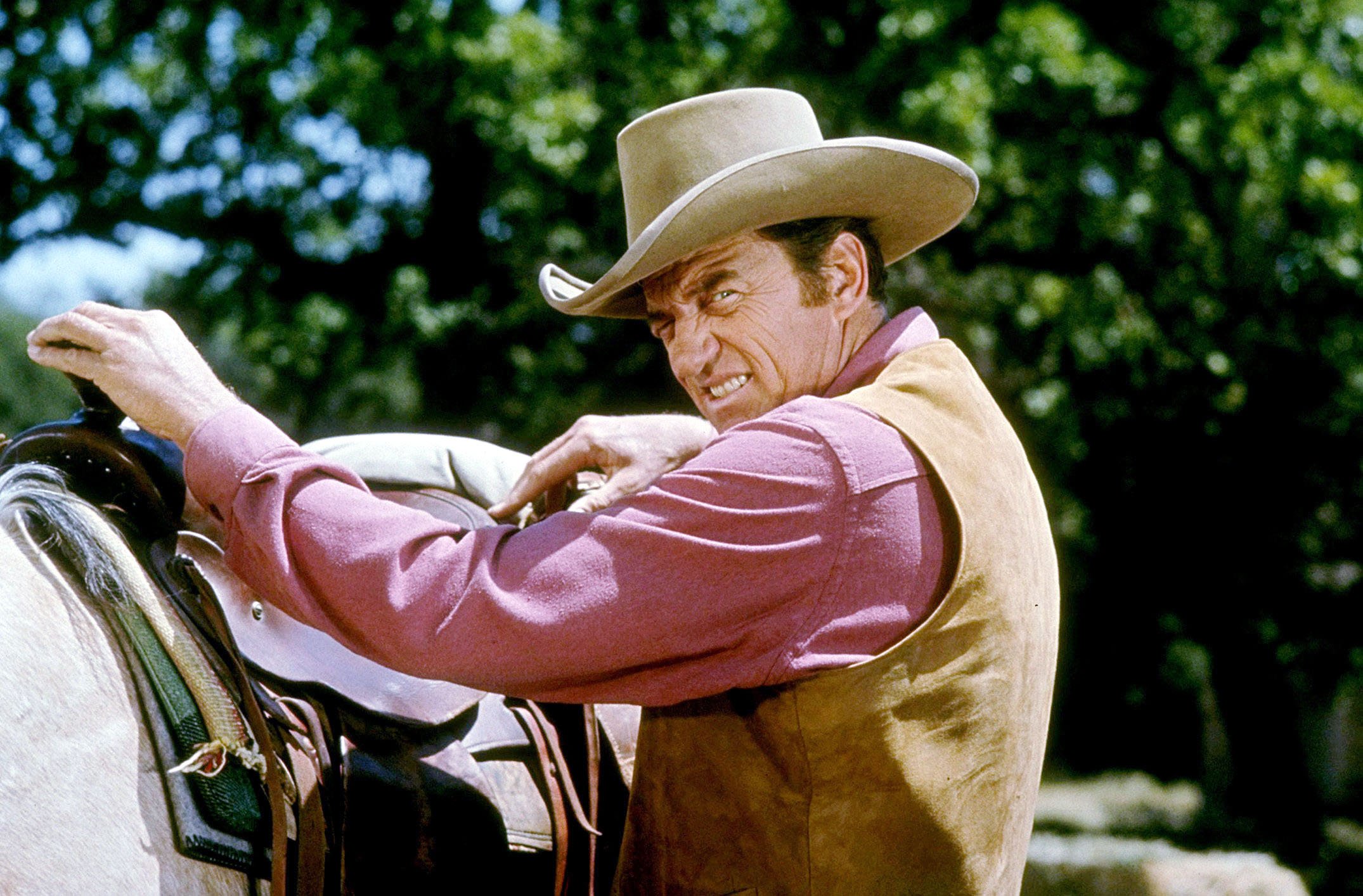 James Arness stars as Marshall Matt Dillon, in the CBS television series "Gunsmoke."