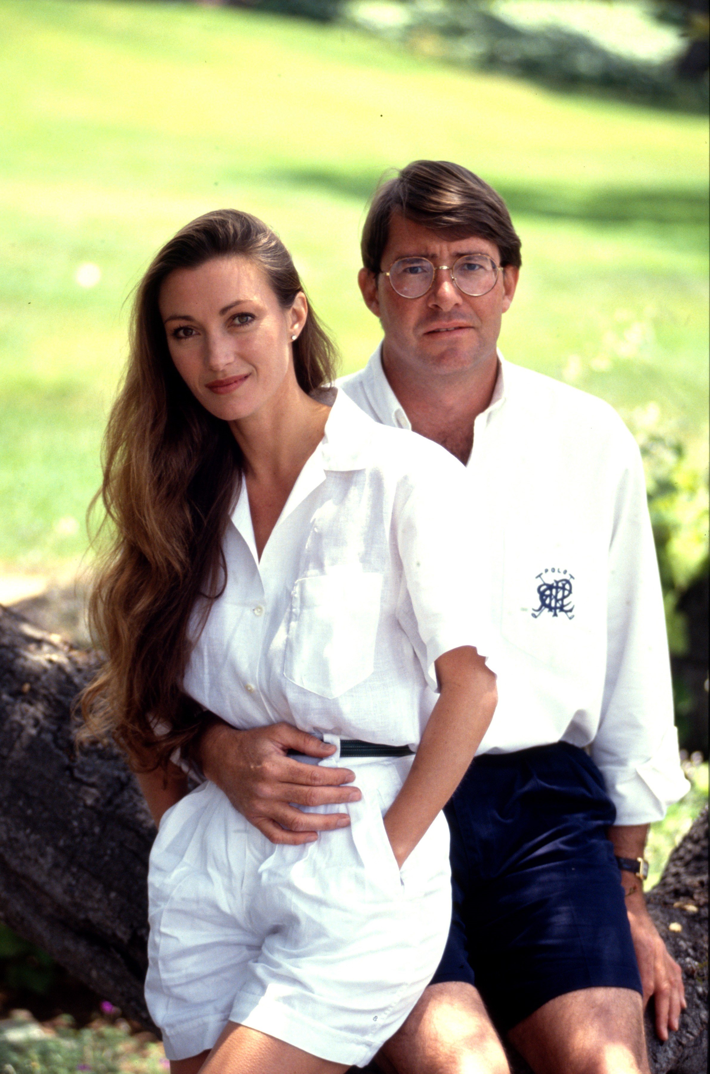 Jane Seymour with her husband David Flynn at home May 5, 1991 Montecito, Santa Barbara, California  | Source: Getty Images