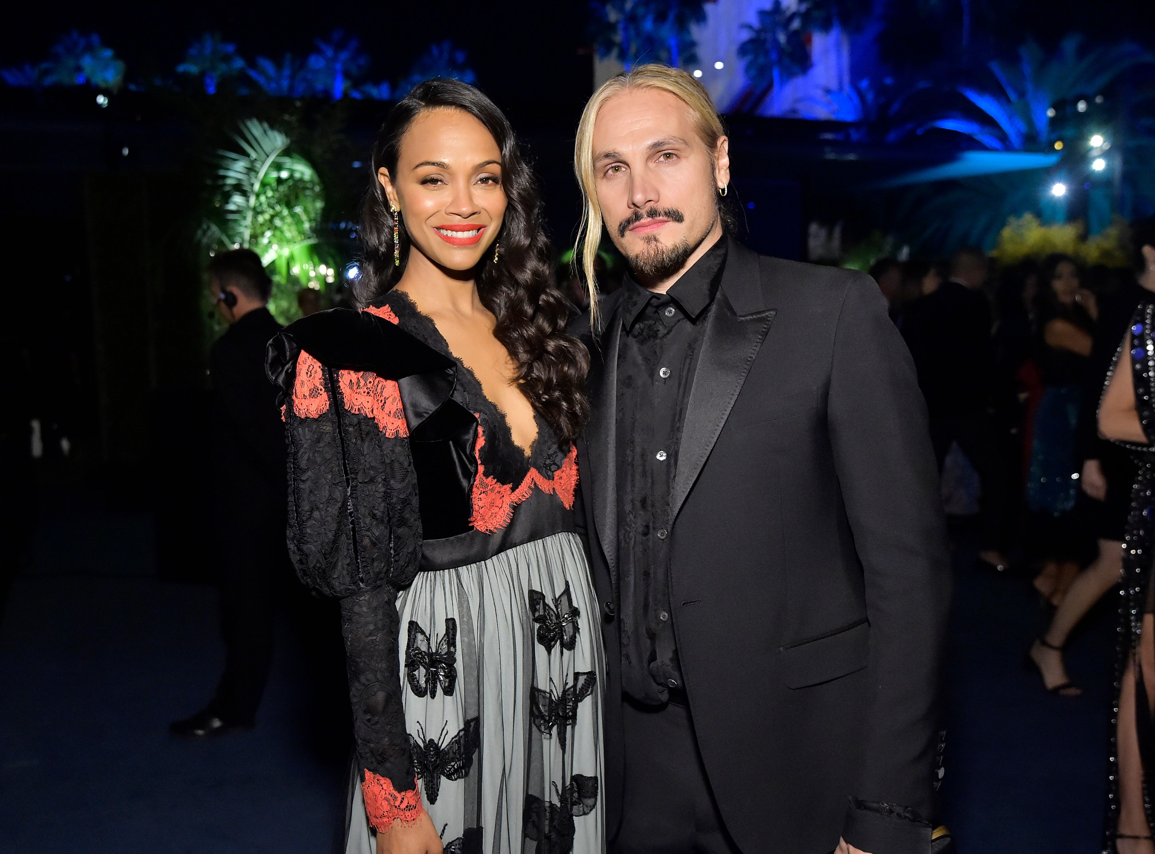 Zoe Saldana and Marco Perego at the 2019 LACMA Art + Film Gala Presented By Gucci at LACMA on November 02, 2019 | Photo: Getty Images