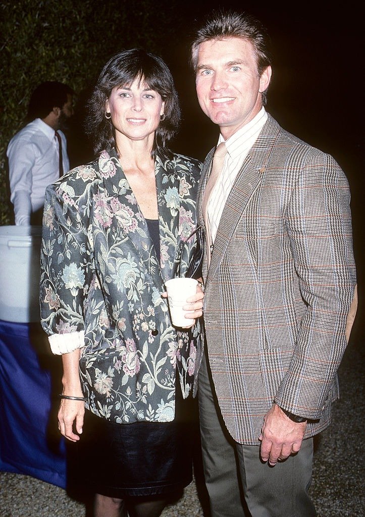Kent McCord and his wife Cynthia at the Los Angeles Police-Celebrity Tennis Classic Kick-Off Celebration on September 16, 1986. | Source: Getty Images