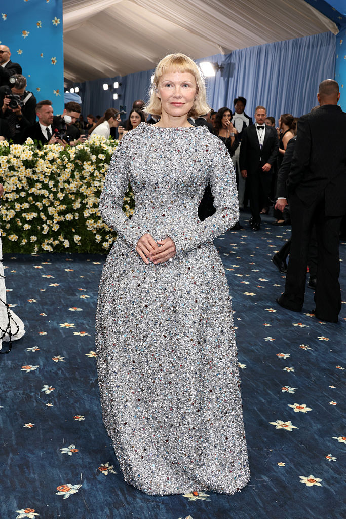 Pamela Anderson at the Met Gala on May 5, 2025, at the Metropolitan Museum of Art in New York City.