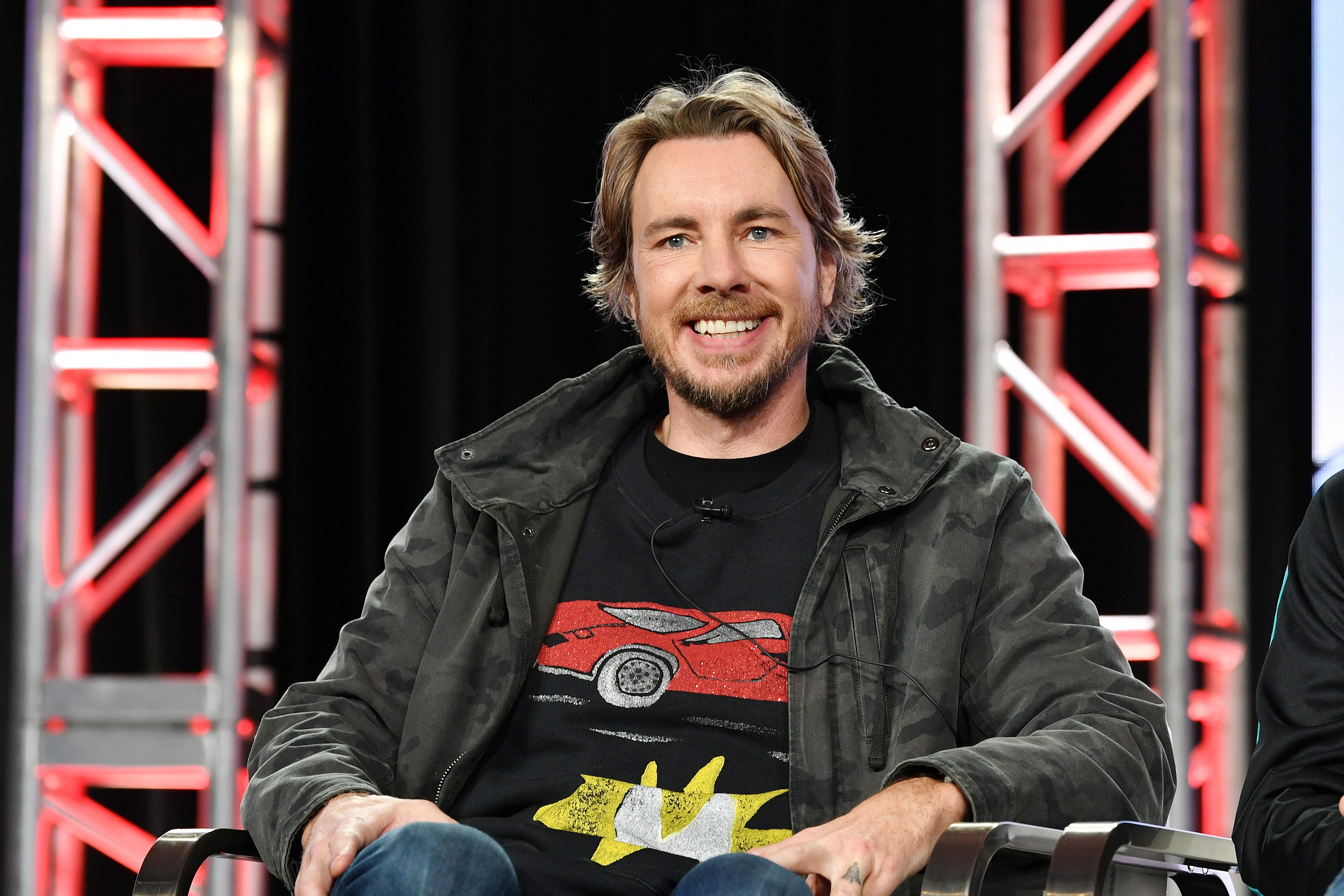 Dax Shepard speaks during the Discovery MotorTrend segment of the 2020 Winter TCA Press Tour on January 16, 2020, in Pasadena, California. | Source: Getty Images. 