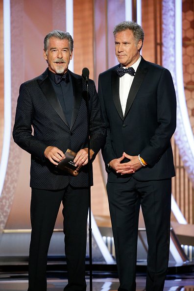 Pierce Brosnan and Will Ferrell at The Beverly Hilton Hotel on January 5, 2020 in Beverly Hills, California. | Photo: Getty Images