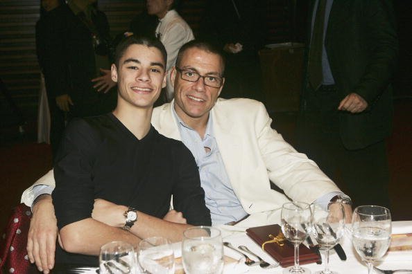 Actor Jean-Claude Van Damne and his son Christopher attend the 2005 Golden Kinnaree Awards for the Bangkok International Film Festival at the Queen Sirikit Convention January 21, 2005, in Bangkok, Thailand. | Source: Getty Images.