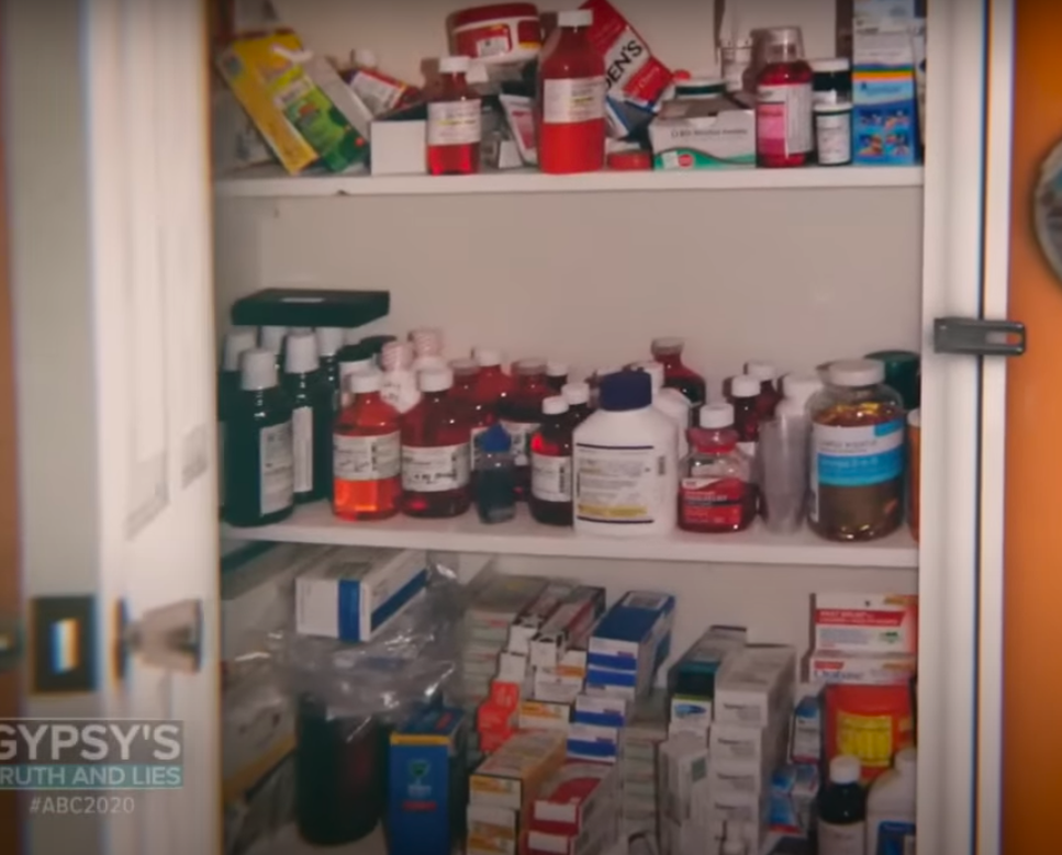 The closet filled with medication posted on March 13, 2019 | Source: YouTube/ABC News