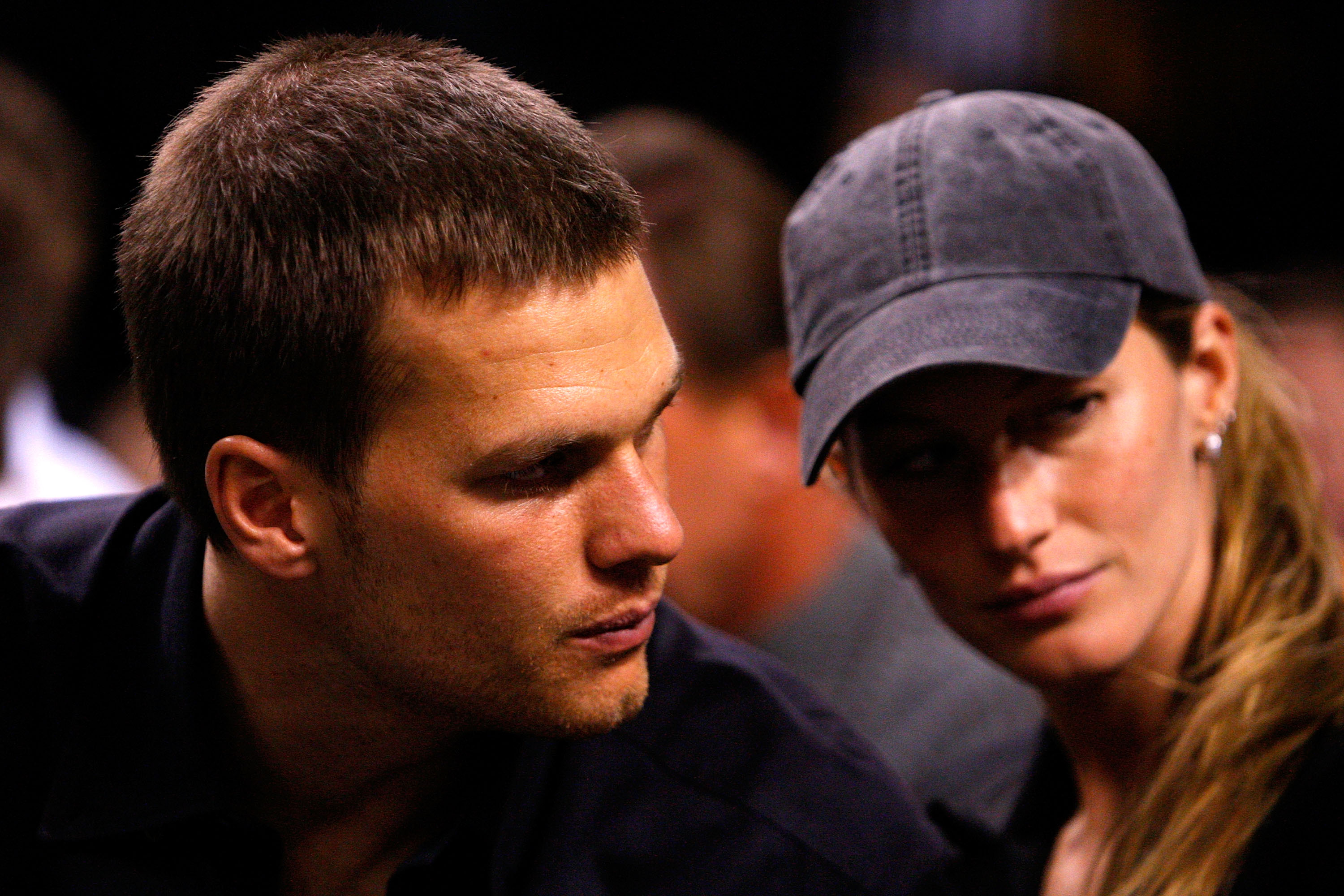 Tom Brady and Gisele Bündchen at the TD Banknorth Garden in Boston, Massachusetts on May 22, 2008 | Source: Getty Images