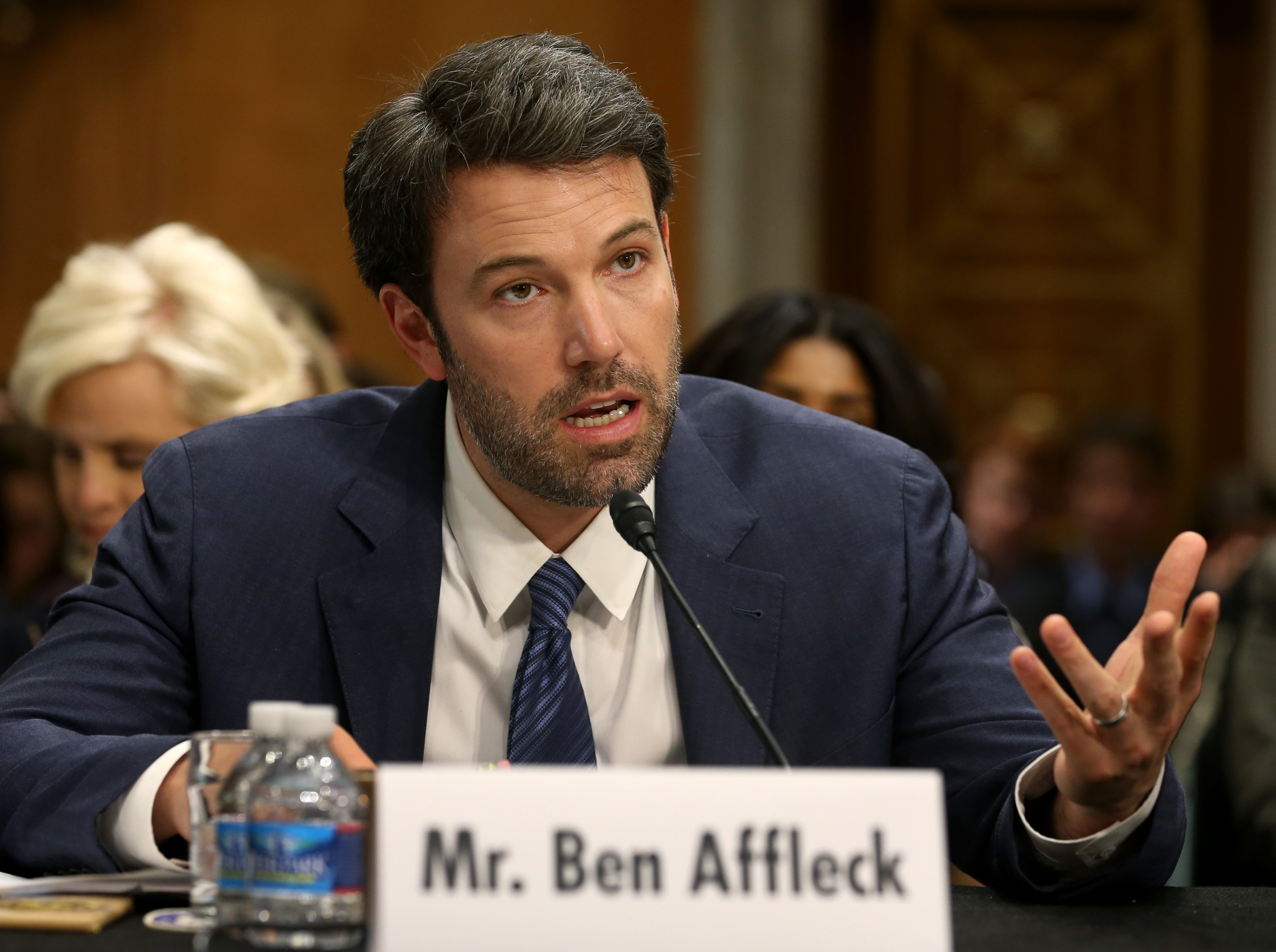Ben Affleck during his 2014 testimony in the Senate Foreign Relations Committee hearing in Washington D.C. | Photo: Getty Images