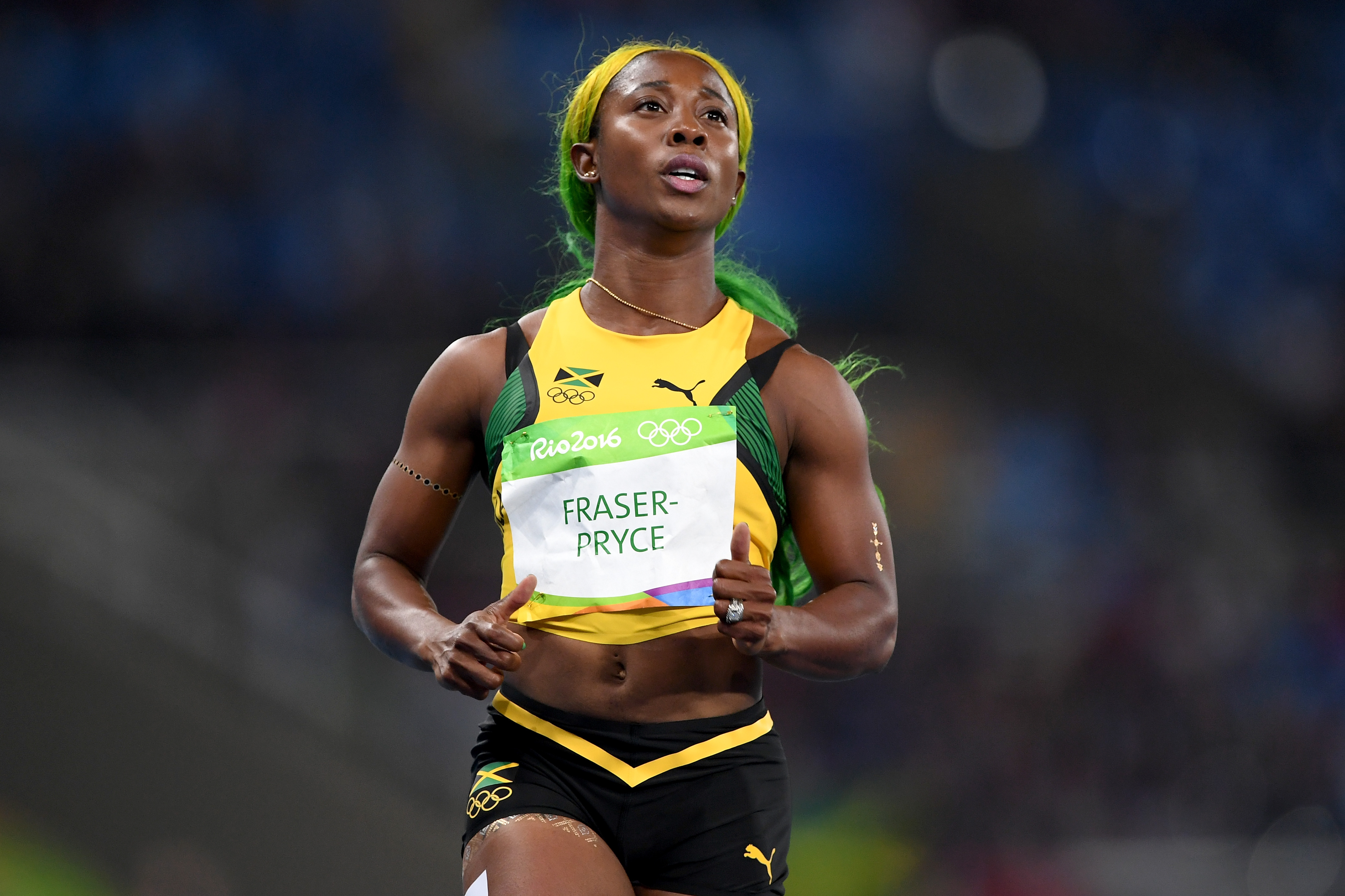 Shelly-Ann Fraser-Pryce competes in the Women's 100m Round 1 at the Rio 2016 Olympic Games on August 12, 2016, in Rio de Janeiro, Brazil. | Source: Getty Images