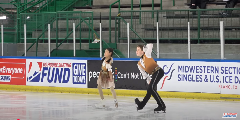 Skaters Sean Kay, and Angela Yang from a video posted on November 20, 2024 | Source: YouTube/@USFigureSkating