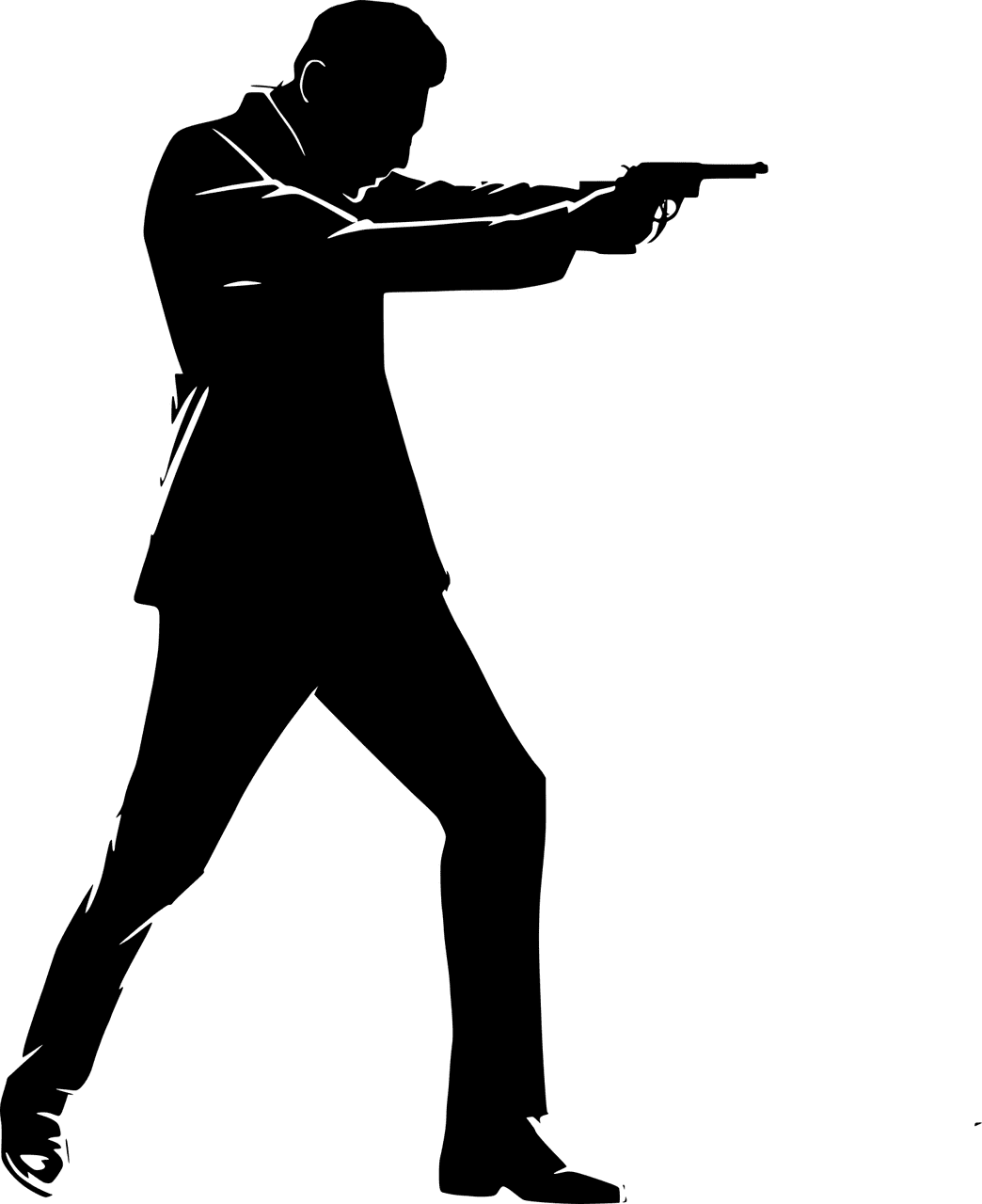 A silhouette of a man pointing a gun. | Source: Pixabay 