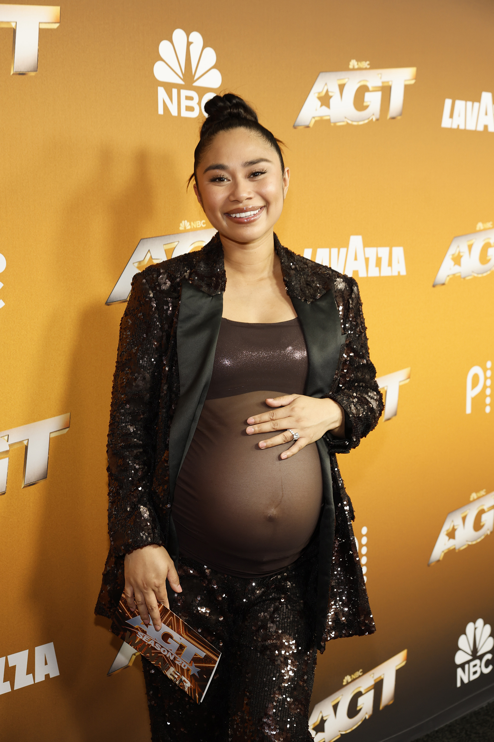 Jessica Sanchez attends the red carpet after winning Season 20 of "America's Got Talent" in Los Angeles on September 24, 2025 | Source: Getty Images