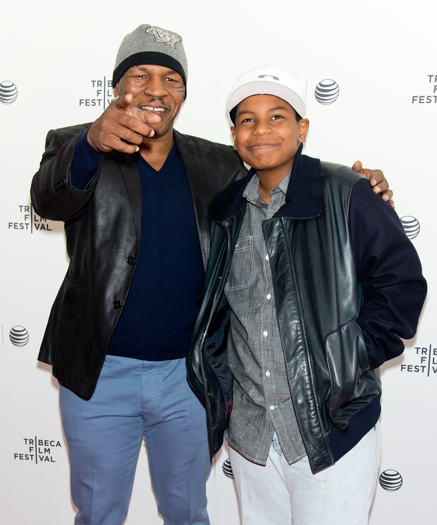 Mike Tyson and Miguel Tyson attend Tribeca Talks After the Movie: "Champs" during the 2014 Tribeca Film Festival at SVA Theater on April 19, 2014, in New York City. | Source: Getty Images