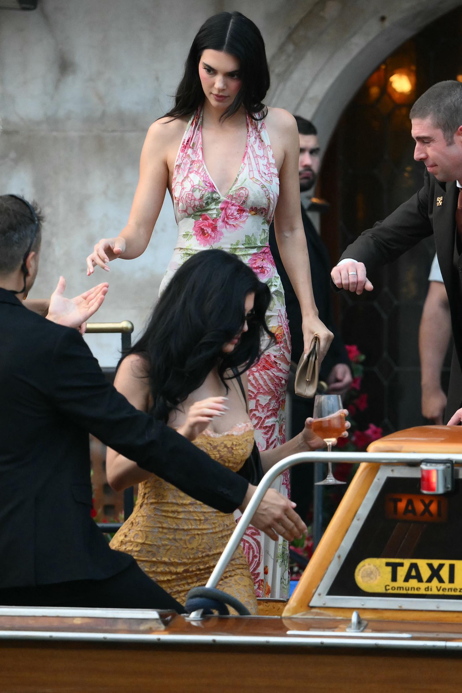 Kendall and Kylie Jenner leaving the Gritti Palace Hotel ahead of Jeff Bezos and Lauren Sánchez's wedding in Venice, Italy, on June 26, 2026. | Source: Getty Images