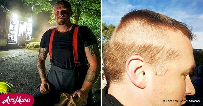 Firefighter left a barber mid-haircut to attend a hay bale blaze