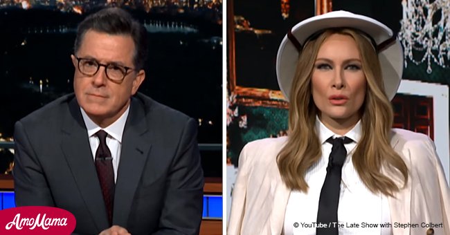 Fake Melania Trump cheerfully talks about Donald Trump's alleged affairs during 'Late Show'