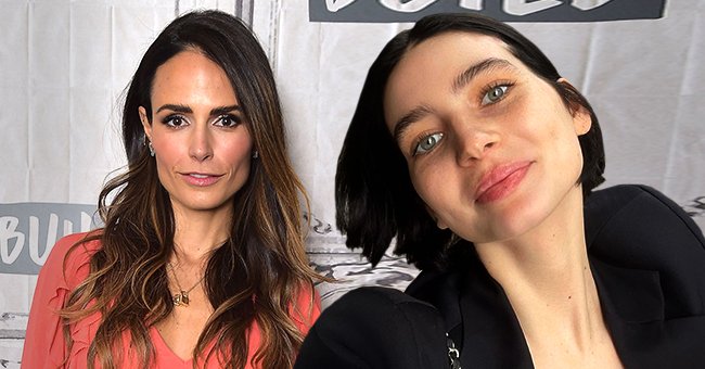 Side-by-side images of Jordana Brewster attending Build at Build Studio on March 28, 2018 in New York City and a close-up selfie shot of model Meadow Walker in the other | Photo: Getty Images and Instagram/@meadowwalker 