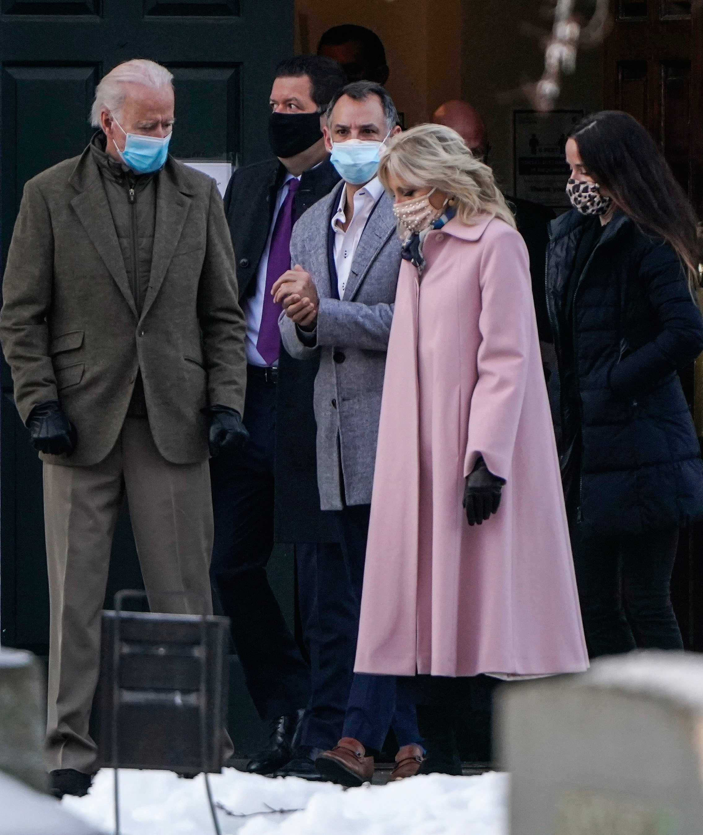 Joe Biden departs after a church service with Dr. Jill, his son-in-law Howard Krein, and daughter Ashley Biden at St. Joseph on the Brandywine on December 18, 2020, in Wilmington, Delaware. | Source: Getty Images