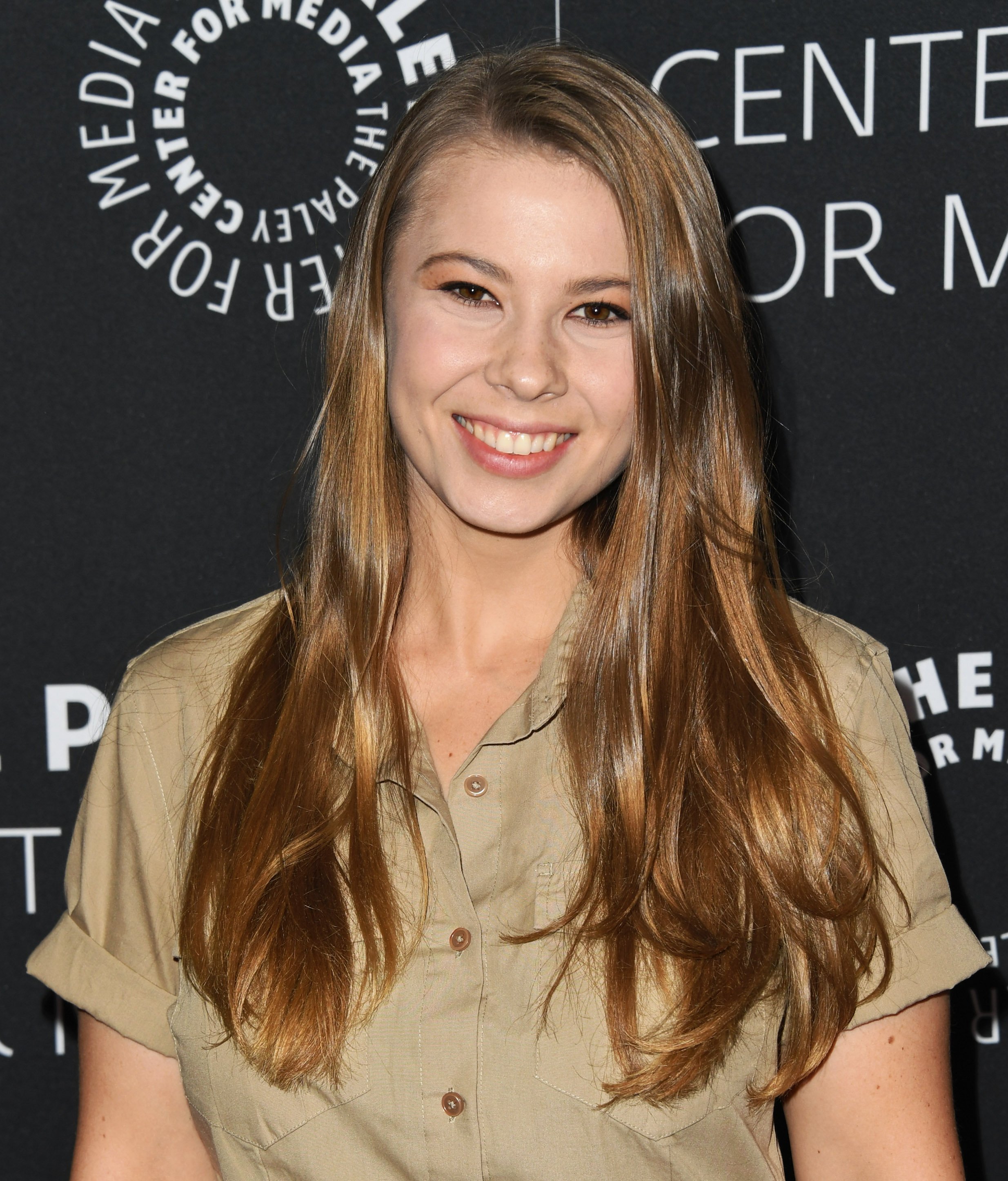 Bindi Irwin during the 2019 screening of the "Oh Crikey! It's the Irwins" at the Paley Center for Media in New York. } Photo: Getty Images