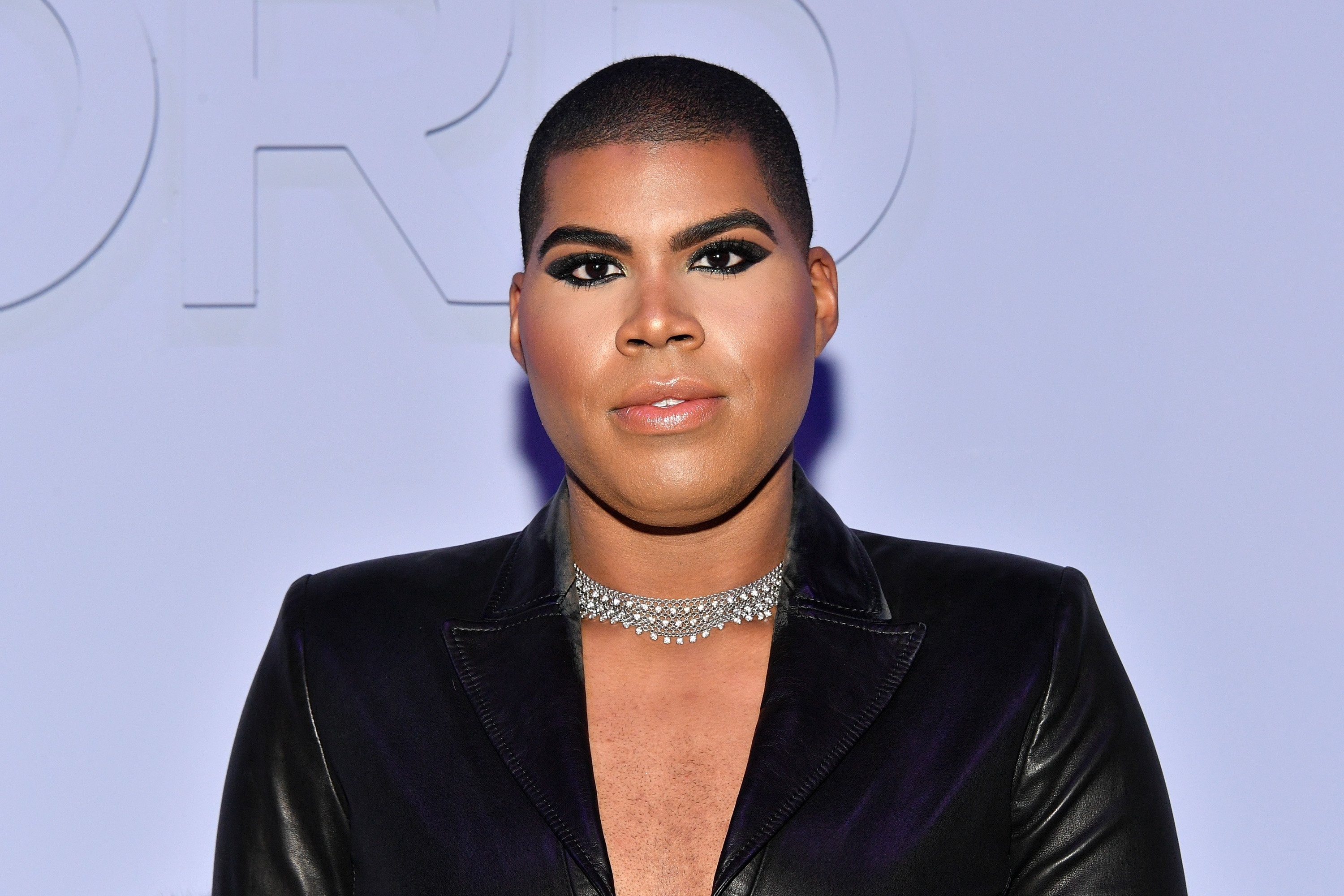 EJ Johnson at the Tom Ford Women's Fall/Winter 2018 fashion show durin...