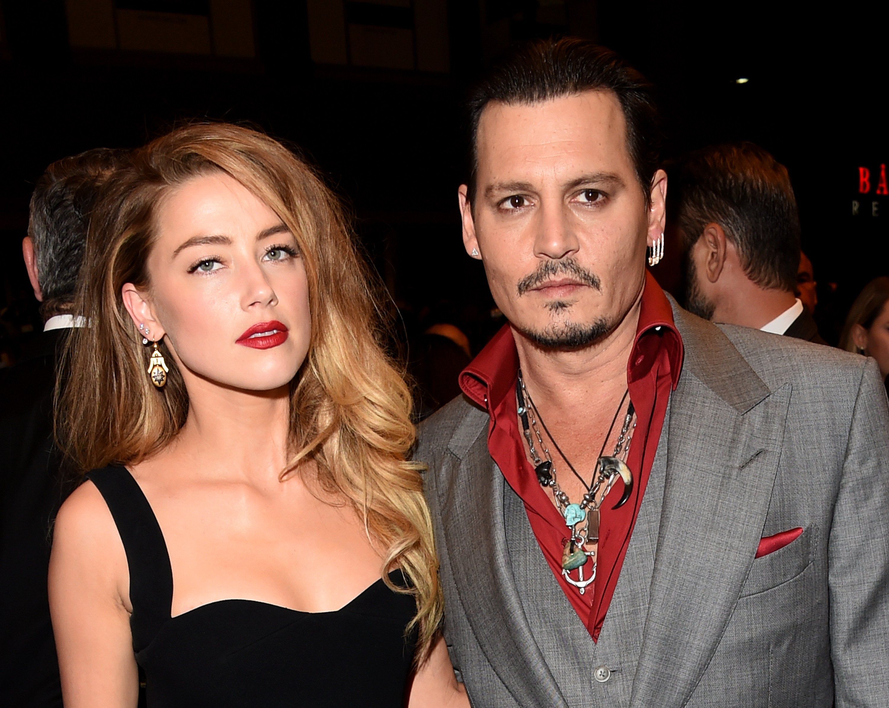 Amber Heard and Johnny Depp on September 14, 2015 in Toronto, Canada | Source: Getty Images 