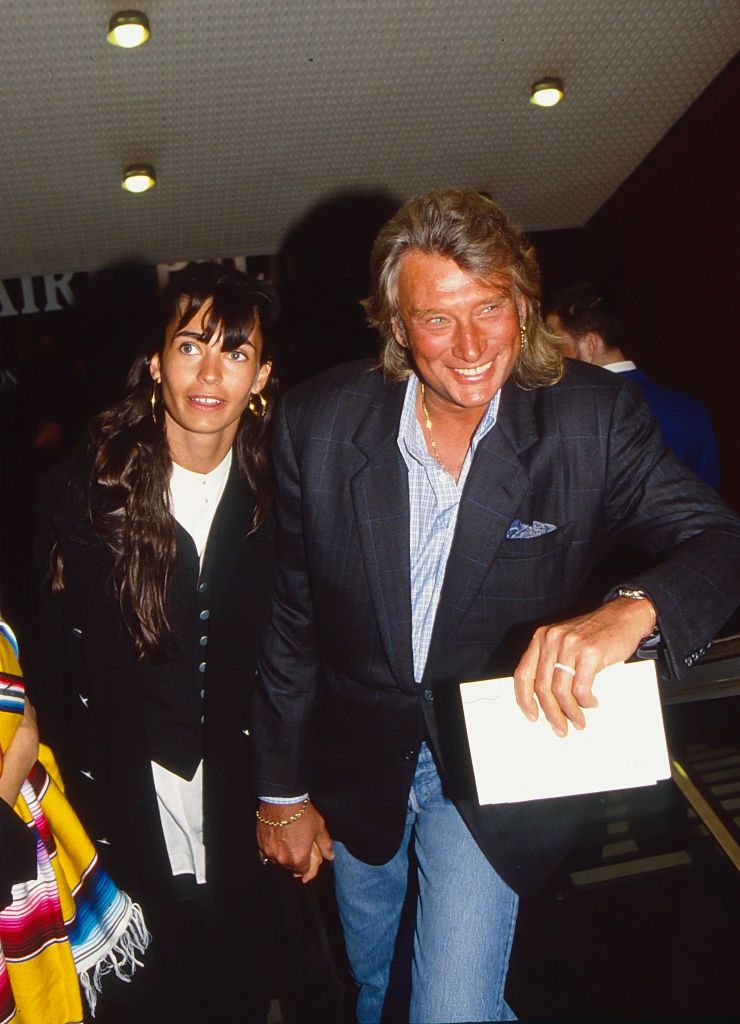 Adeline Blondieau et Johnny Hallyday. | Photo : Getty Images