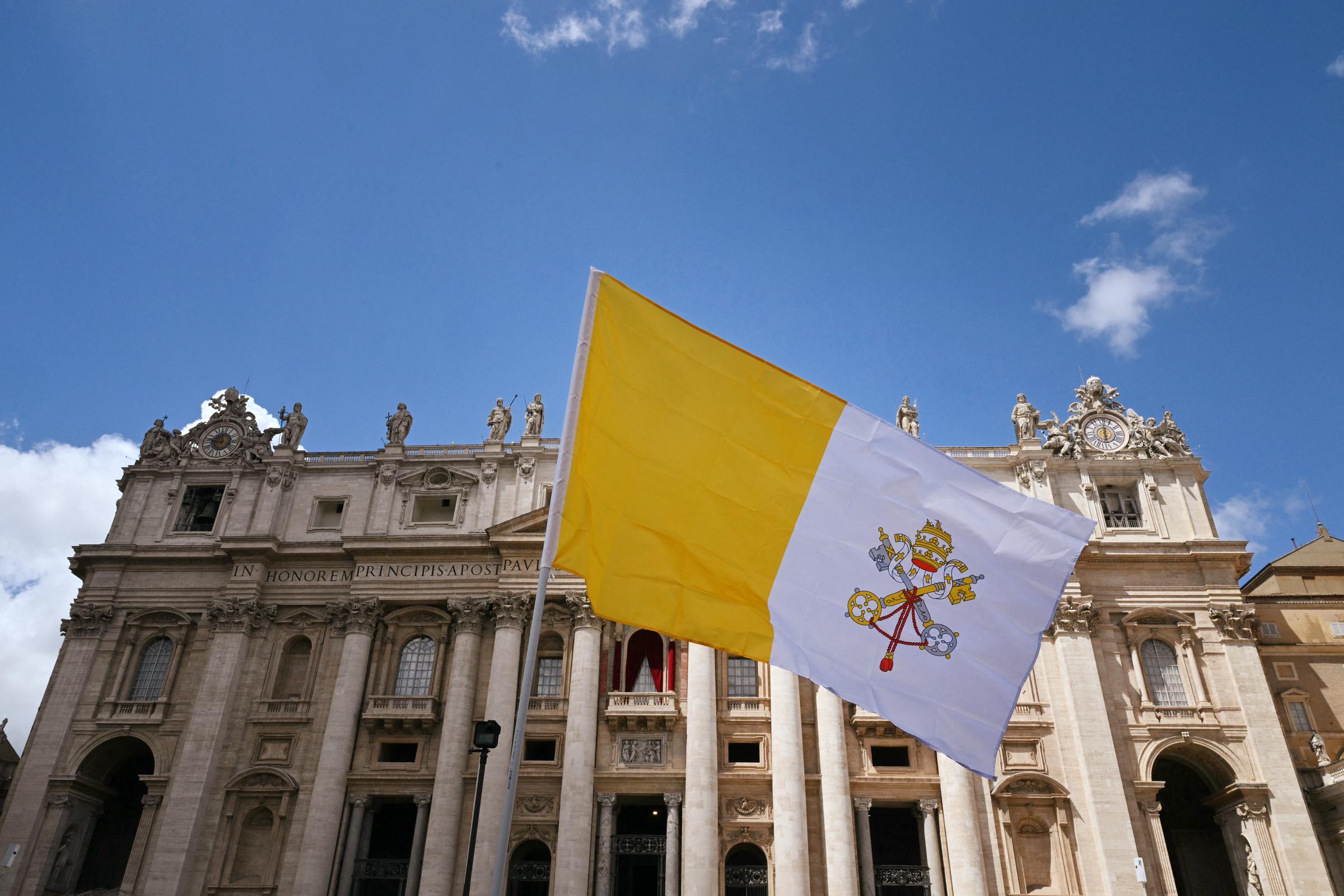 Vatican City flag flying in St. Peter's Square | Source: Getty Images
