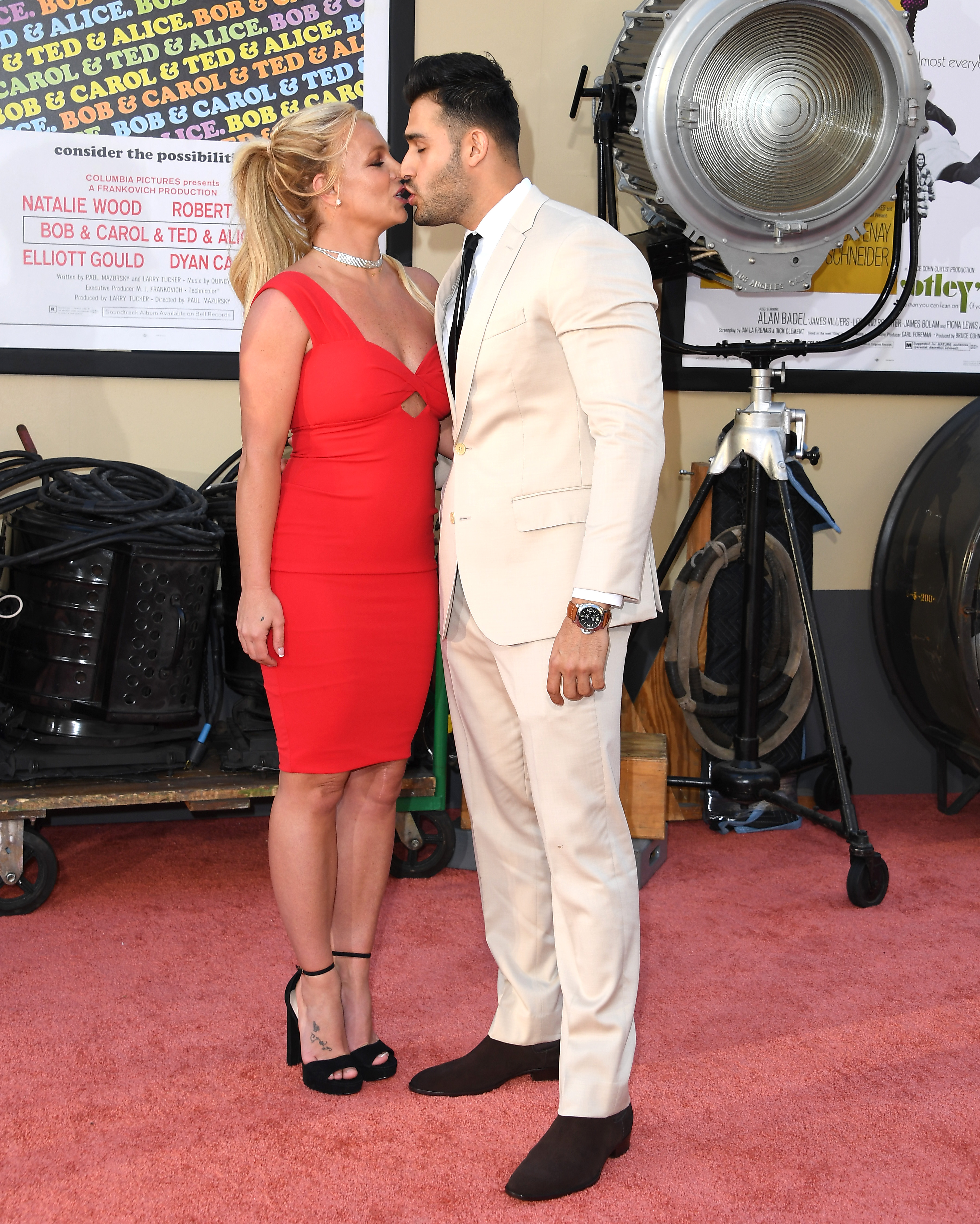 Britney Spears and Sam Asghari in Hollywood, California on July 22, 2019 | Source: Getty Images