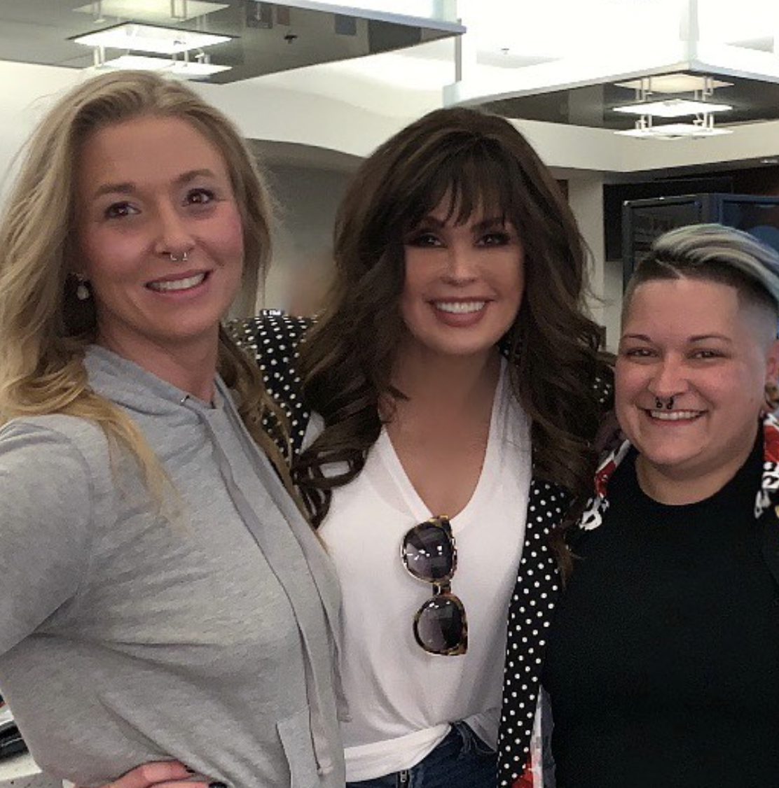Marie Osmond with her daughter, Jessica, and her partner from a post dated June 7, 2019. | Source: Instagram/marieosmond
