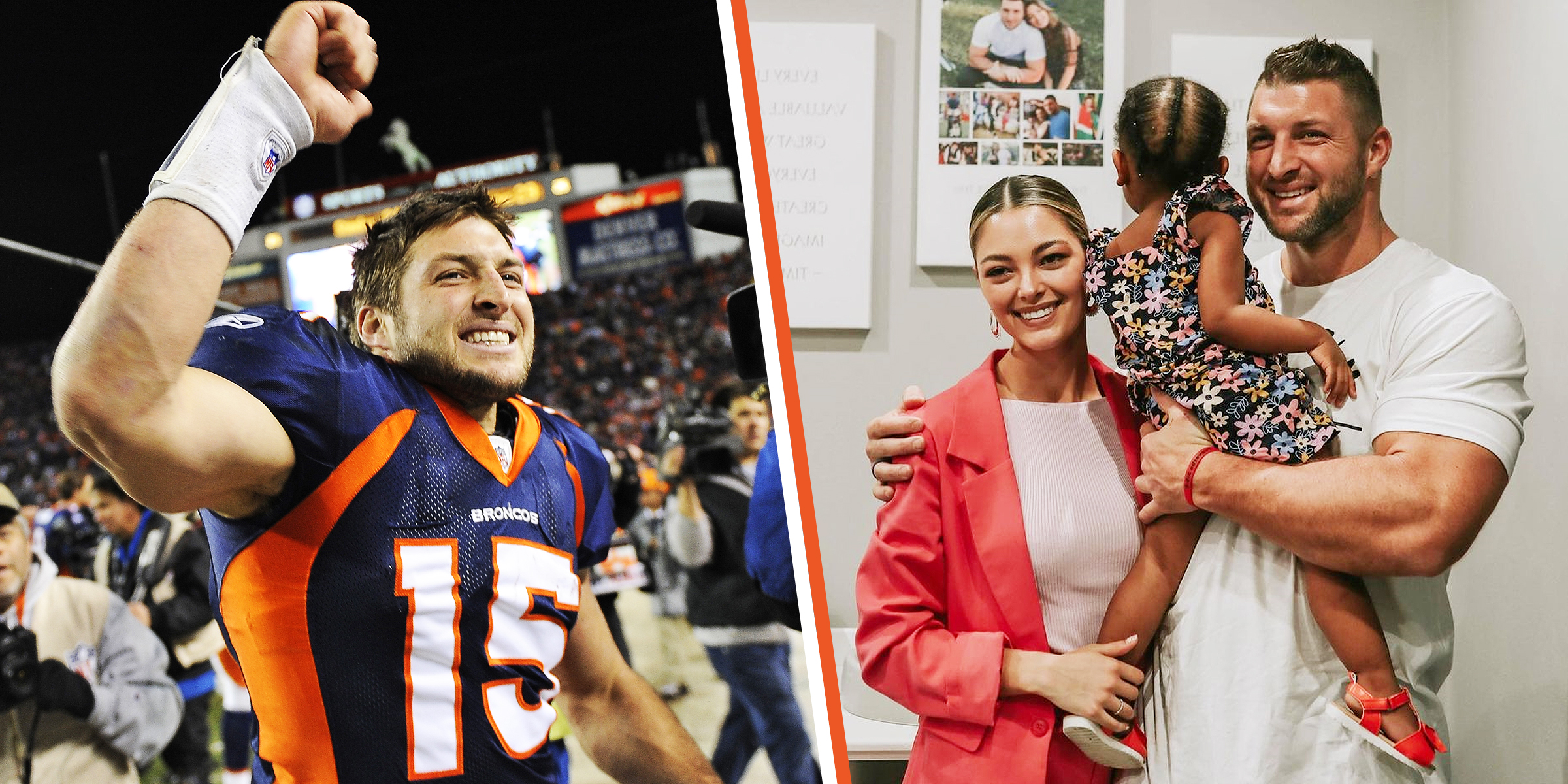 Tim Tebow | Tim Tebow with His Wife | Source: Getty Images | instagram.com/demitebow