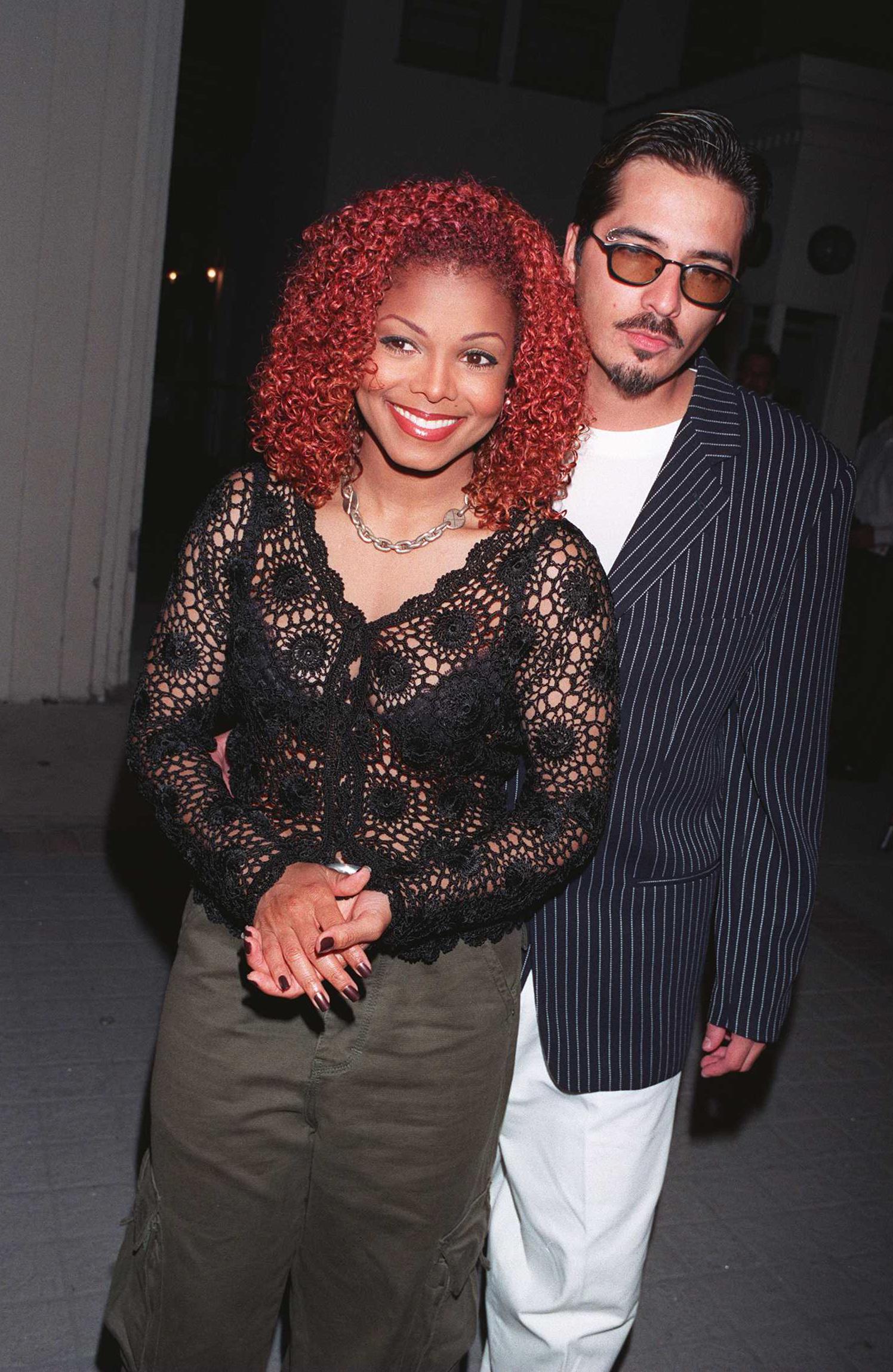 Janet Jackson with Rene Elizondo at the launch party of her new album, "The Velvet Rope" September 9, 1997, in Culver City, CA. | Source: Getty Images