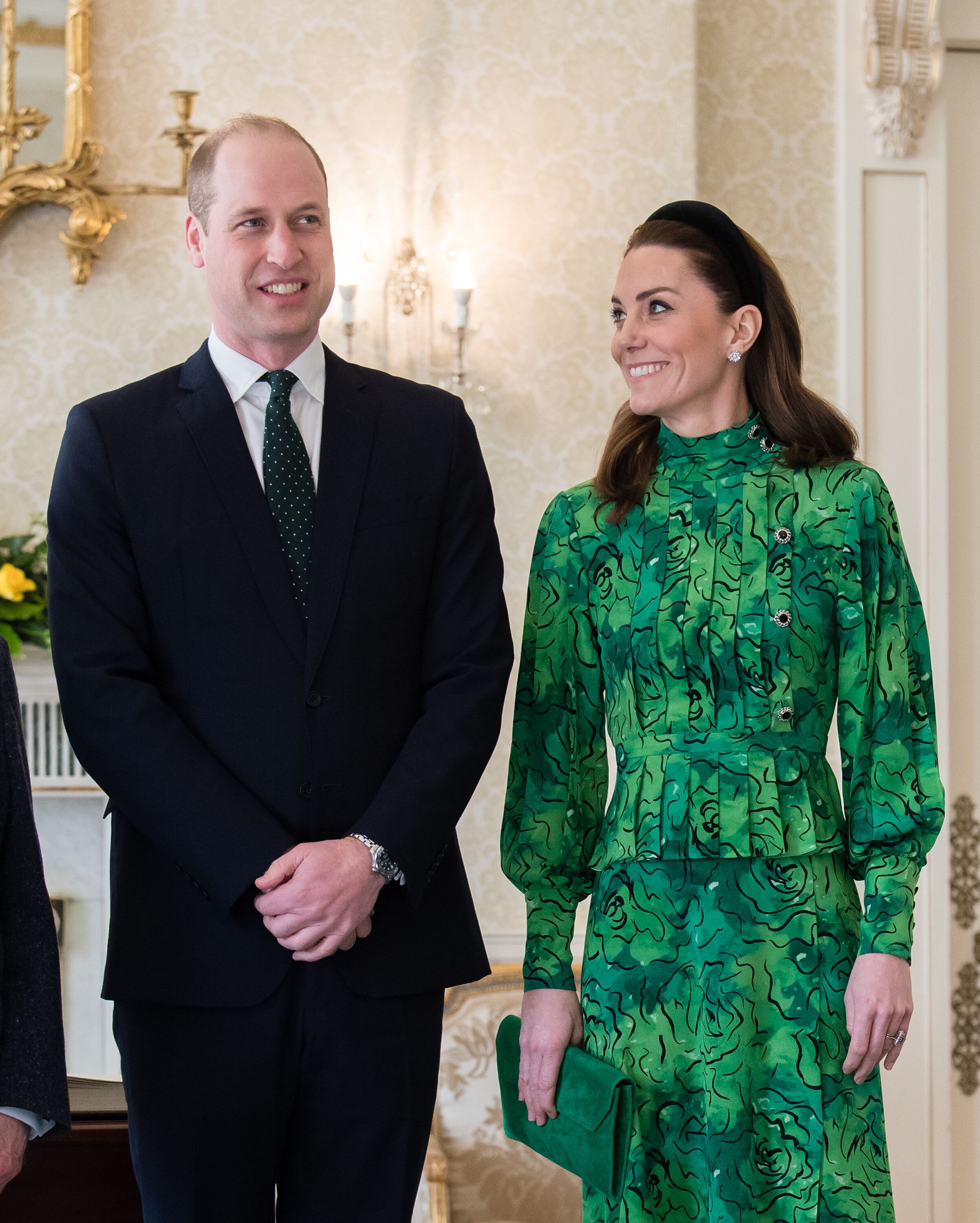 Catherine, Duchess of Cambridge and Prince William, Duke of Cambridge attend a meeting with the President of Ireland at Áras an Uachtaráin on March 03, 2020 | Photo: Getty Images