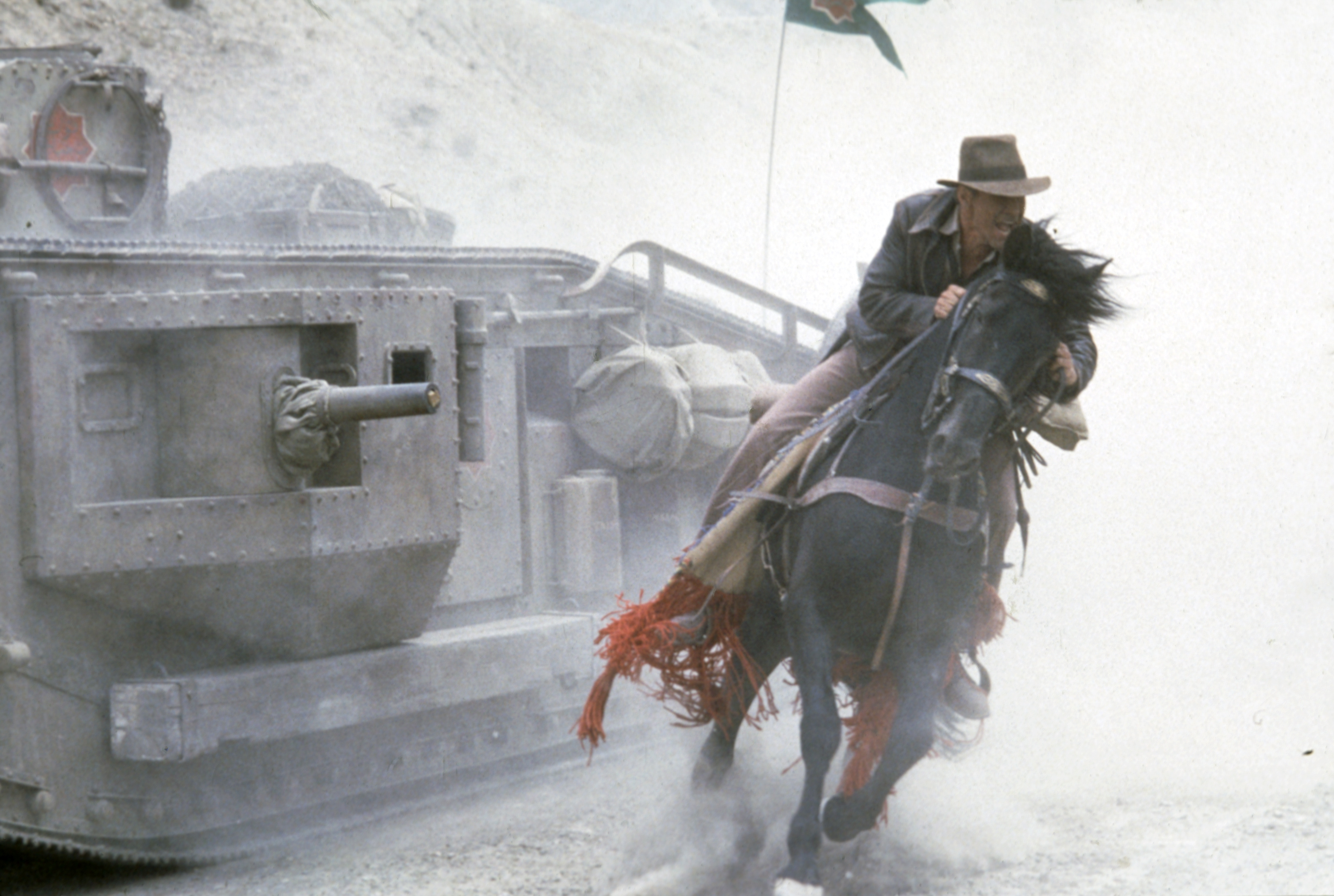 Harrison Ford in a scene from the film “Indiana Jones And The Last Crusade” in 1989 | Source: Getty Images
