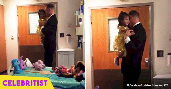 Video of dad sharing emotional dance with 2-year-old daughter who is battling cancer goes viral