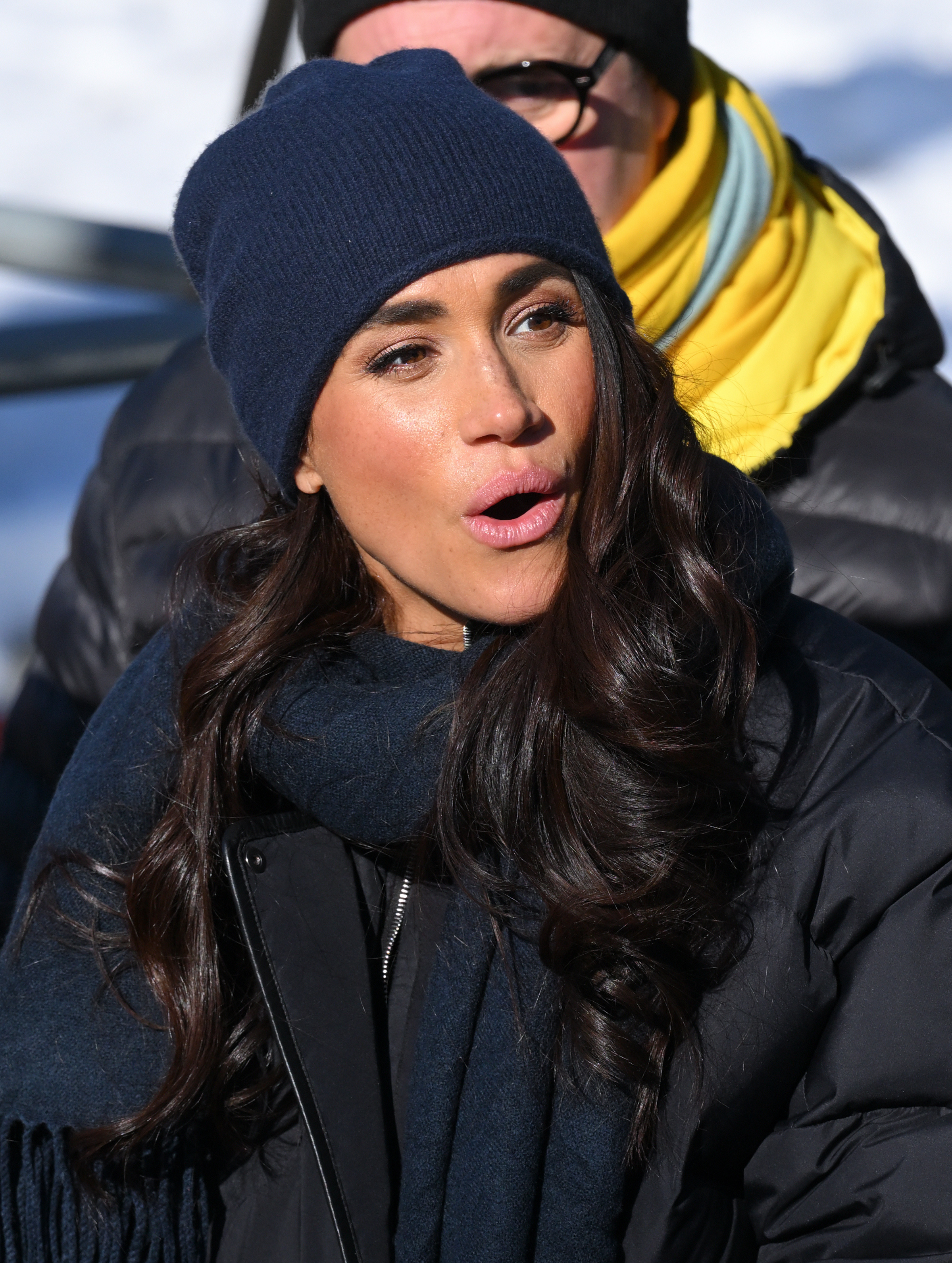 Meghan Markle at the Invictus Games One Year To Go Event in Whistler, Canada on February 15, 2024 | Source: Getty Images