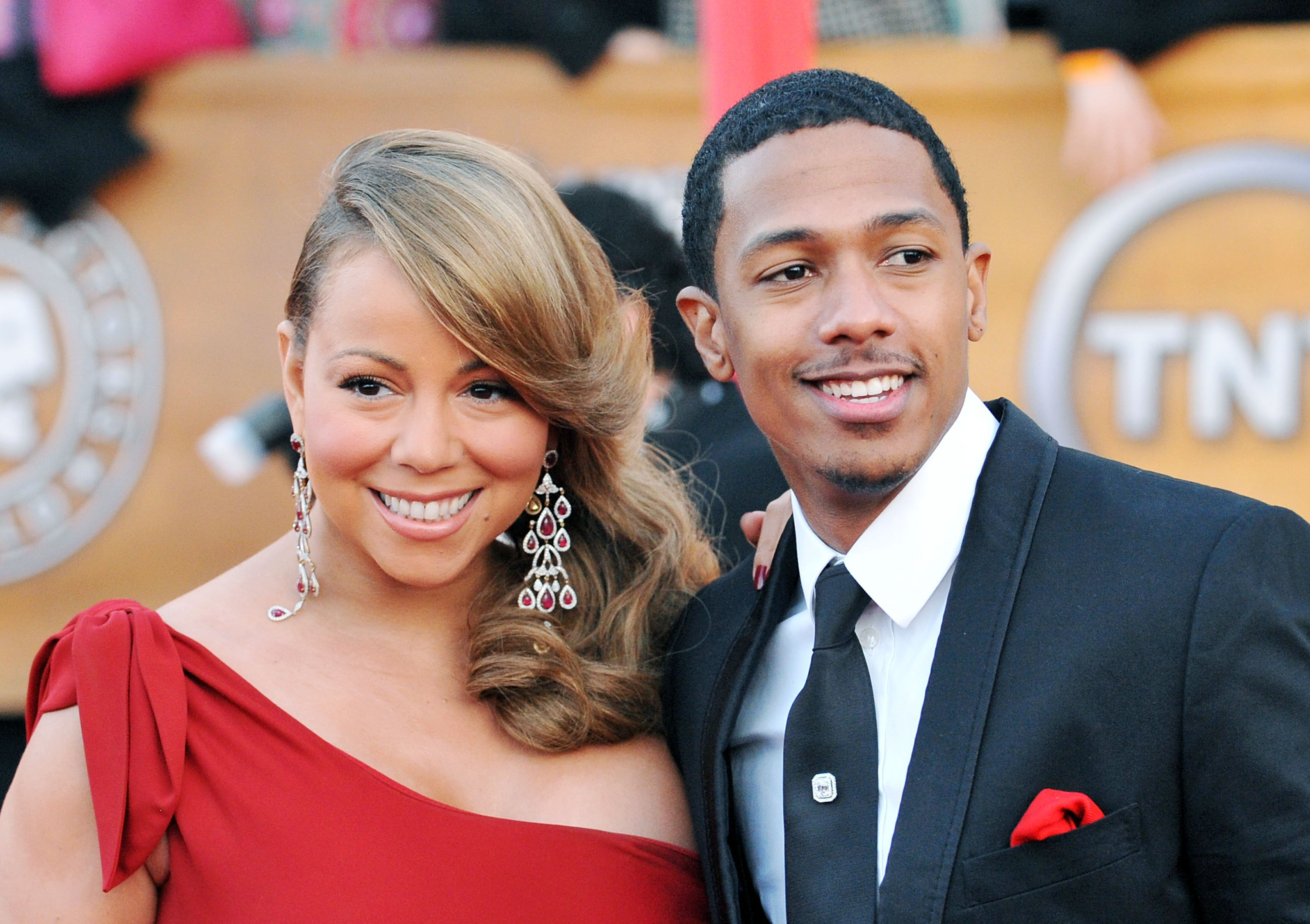 Mariah Carey and Nick Cannon at the 16th Annual Screen Actors Guild Awards on January 23, 2010, in Los Angeles, California. | Source: Getty Images