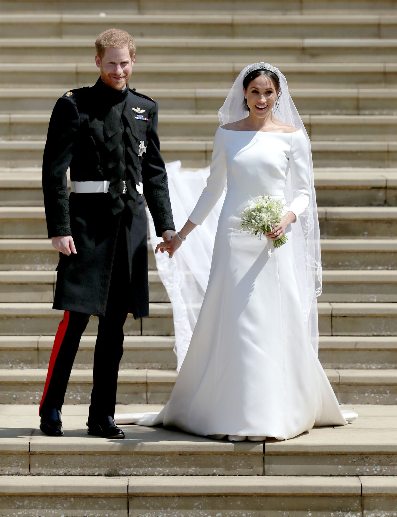 Prince Harry and Meghan Markle leaving the church on their wedding day | Getty Images