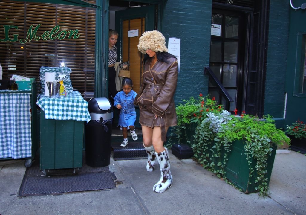 Kylie Jenner and her daughter Stormi are seen leaving a restaurant after lunch in New York, September 2021 | Source: Getty Images
