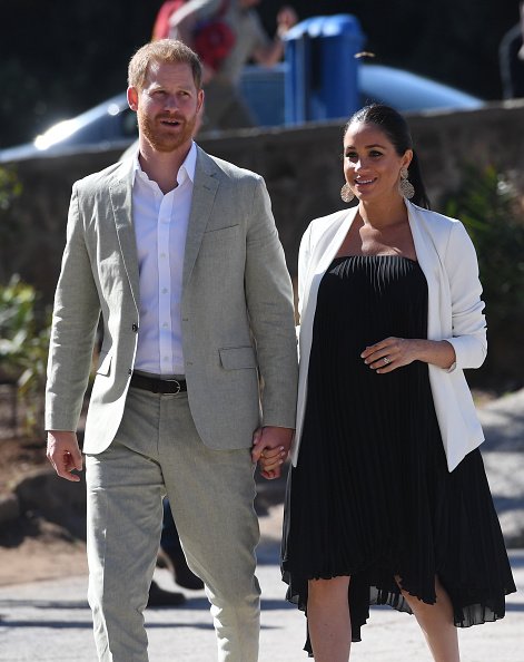 Prince Harry and Meghan Markle at Andalusian Gardens on February 25, 2019, in Rabat, Morocco. | Photo: Getty Images