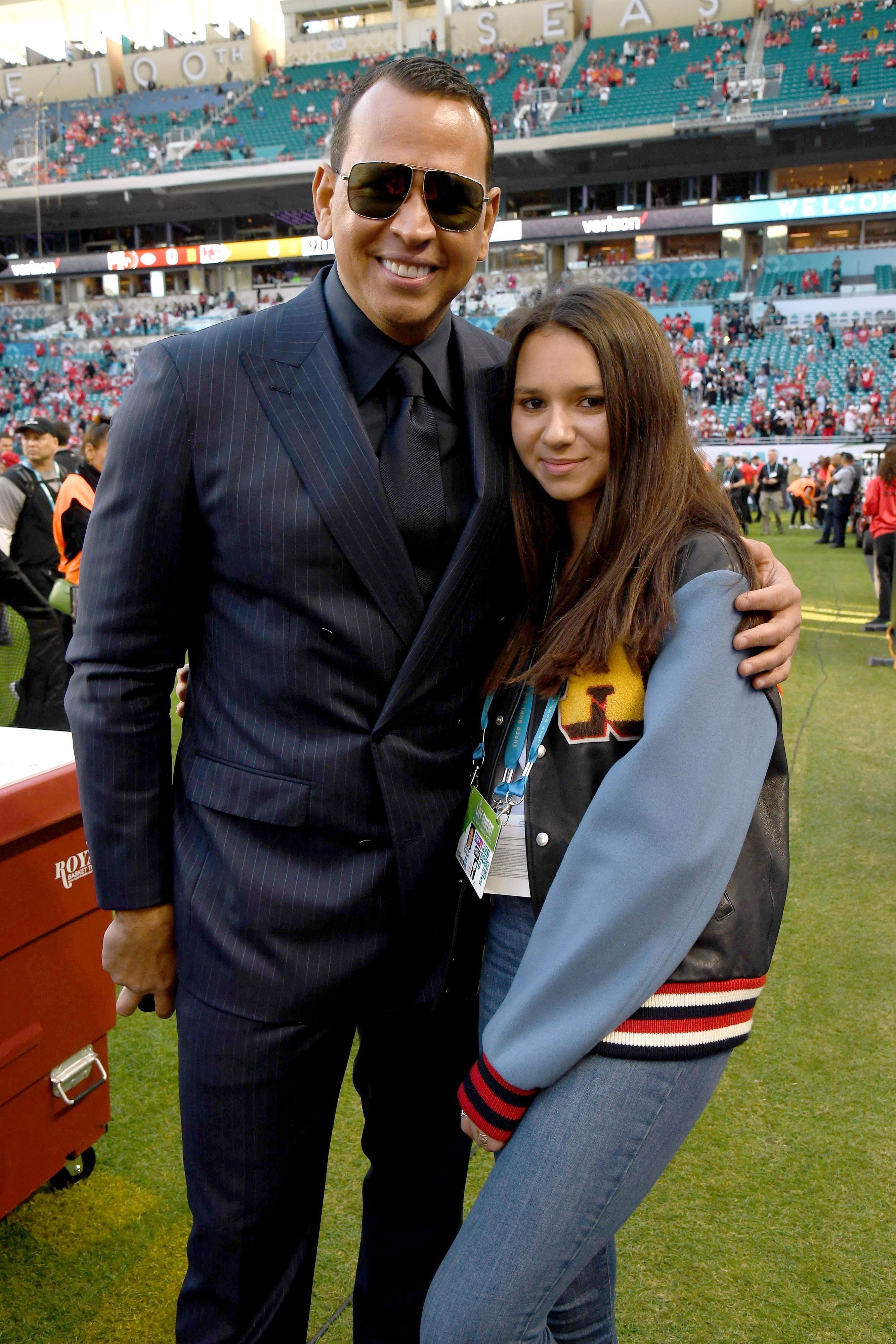 Alex Rodriguez and Natasha Alexander Rodriguez attend Super Bowl LIV at Hard Rock Stadium on February 02, 2020, in Miami Gardens, Florida. | Source: Getty Images.