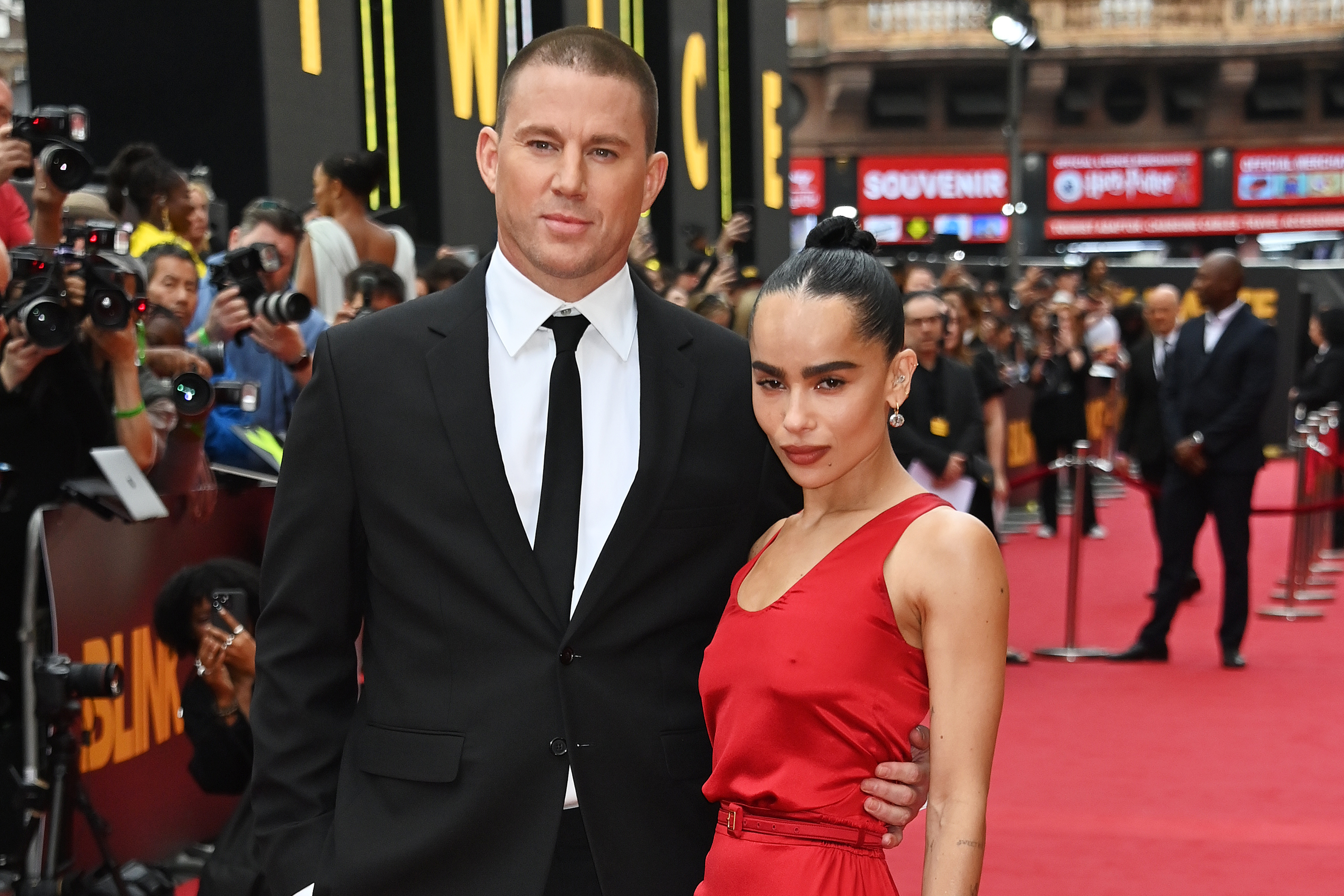 Channing Tatum and Zoë Kravitz at the European premiere of "Blink Twice" in London, England on August 19, 2024 | Source: Getty Images