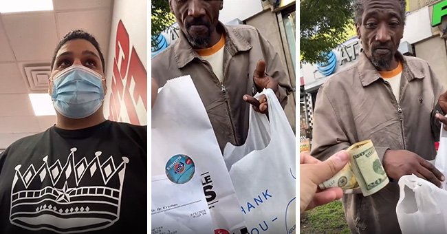 TikToker buys milkshake and fries for a homeless man | Photo: TikTok/@itsnastynaz