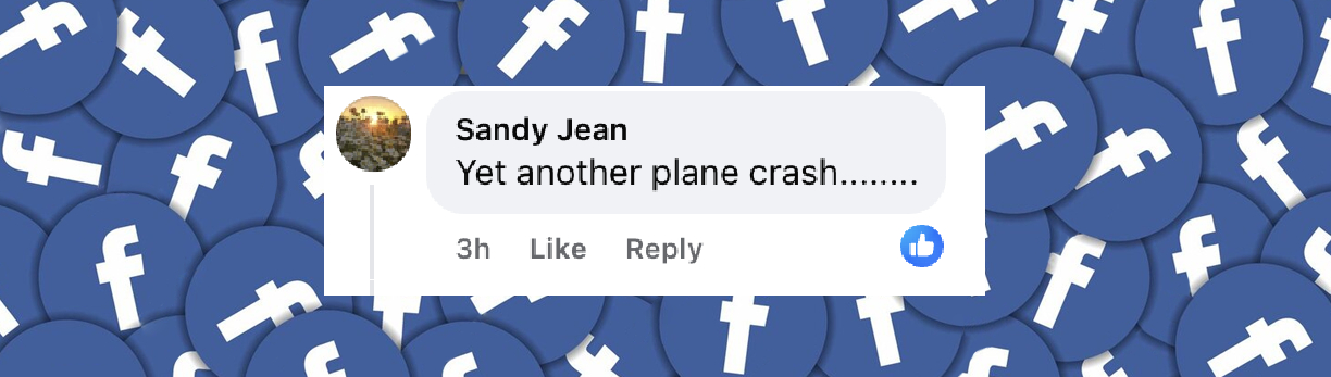 A netizen's reaction to the latest plane-related crash in Tullahoma, Tennessee, on June 8, 2025 | Source: Facebook/TennesseeHighwayPatrol