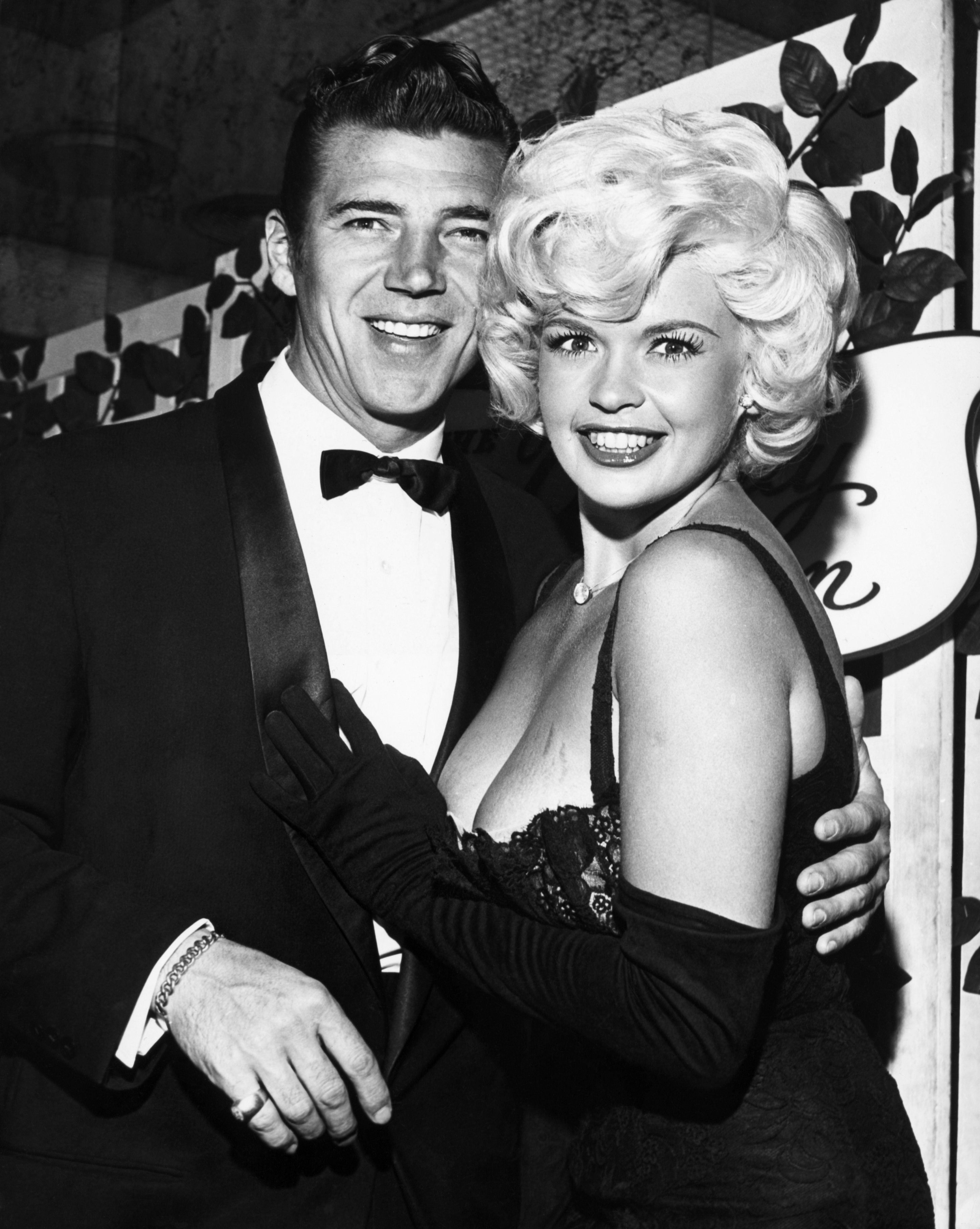 Jayne Mansfield and Mickey Hargitay at a film town soiree | Source: Getty Images