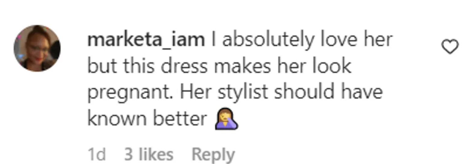 A woman comments about Jennifer Coolidge's choice of outfit. | Source: Instagram.com/jennifercoolidge