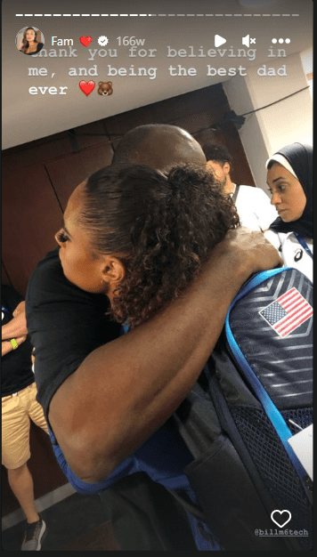Willie McLaughlin and Sydney McLaughlin are pictured embracing | Source: Instagram/sydneymclaughlin16
