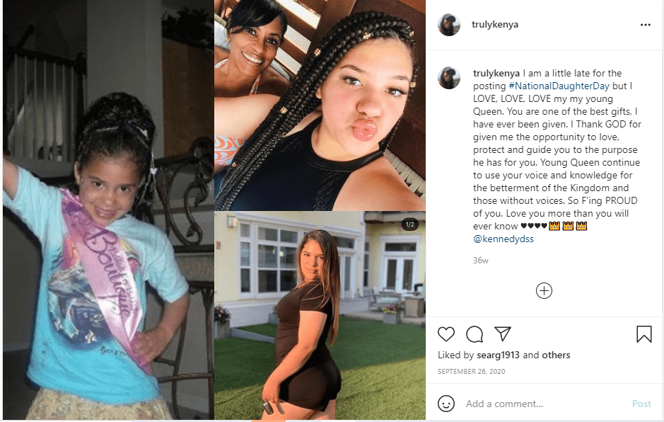 A picture collage of Kennedy Owen and her mother Kenya Duke on Instagram | Photo: Instagram/trulykenya