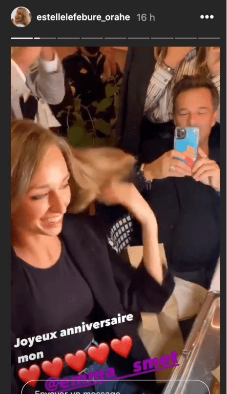 Souhait d'anniversaire d'Estelle Lefebure pour sa fille Emma. | Photo : Story Instagram / estellelefebure_orahe Souhait d'anniversaire d'Estelle Lefebure pour sa fille Emma. | Photo : Story Instagram / estellelefebure_orahe