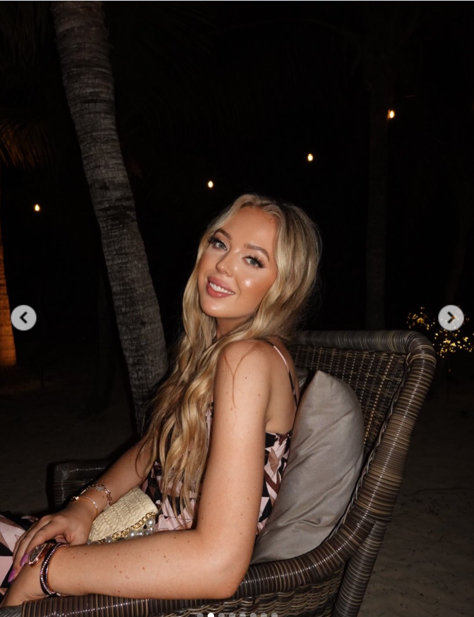 Tiffany Trump poses at a beachside resort during Donald Trump Jr.’s wedding weekend in the Bahamas. | Source: Instagram/tiffanytrump