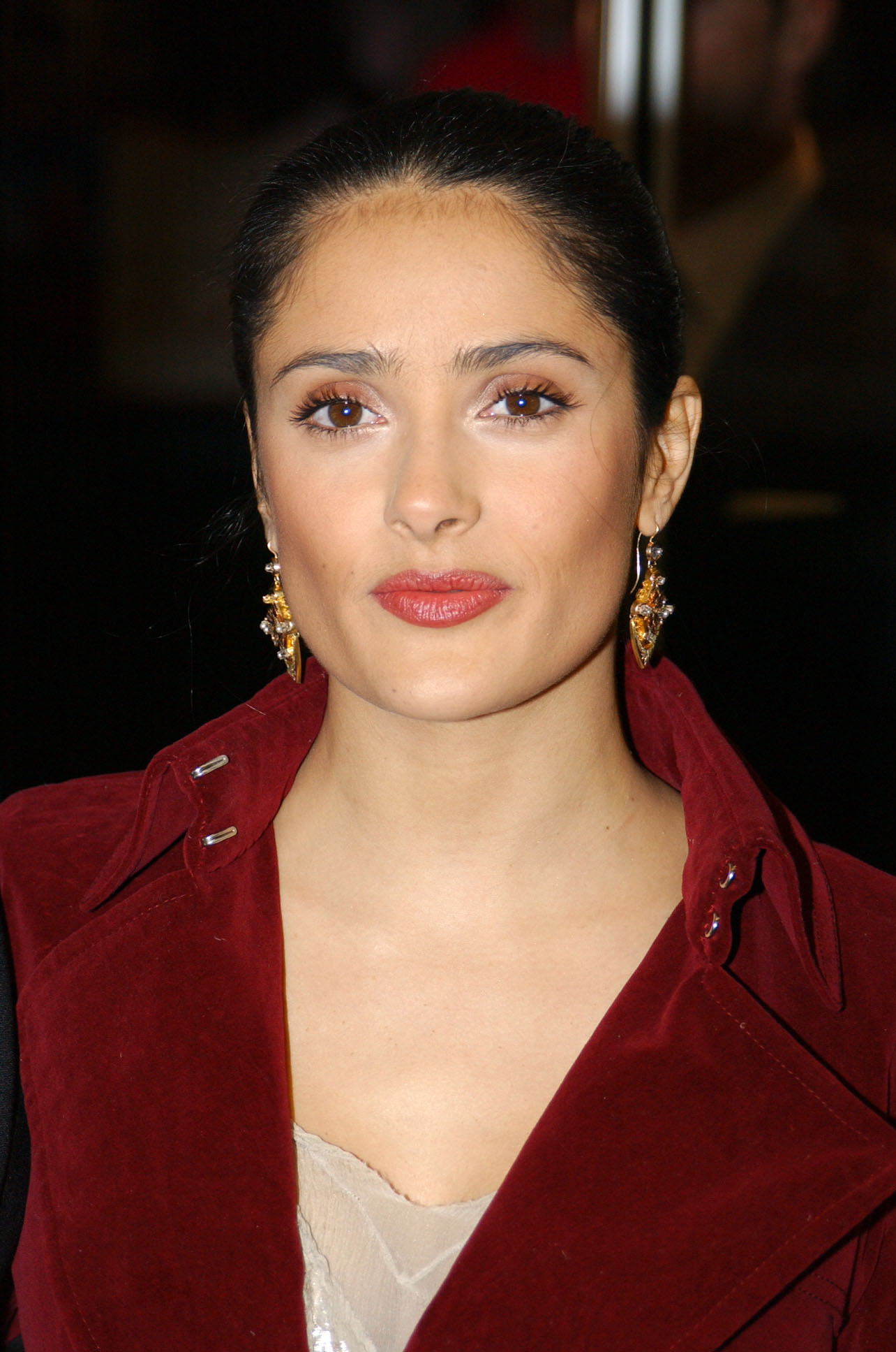 Salma Hayek attends the UK film premiere of "Frida" on February 13, 2003 | Source: Getty Images